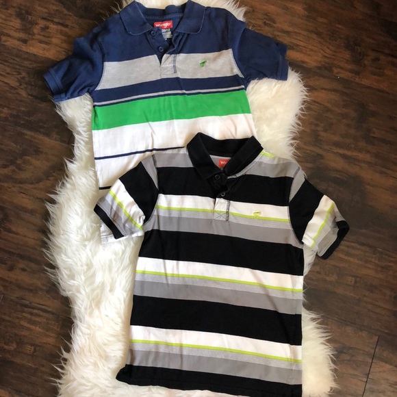 Wrangler | 2 Striped Polo Style Shirts - Picture 1 of 8